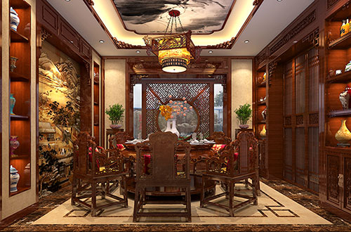 南海温馨雅致的古典中式家庭装修设计效果图